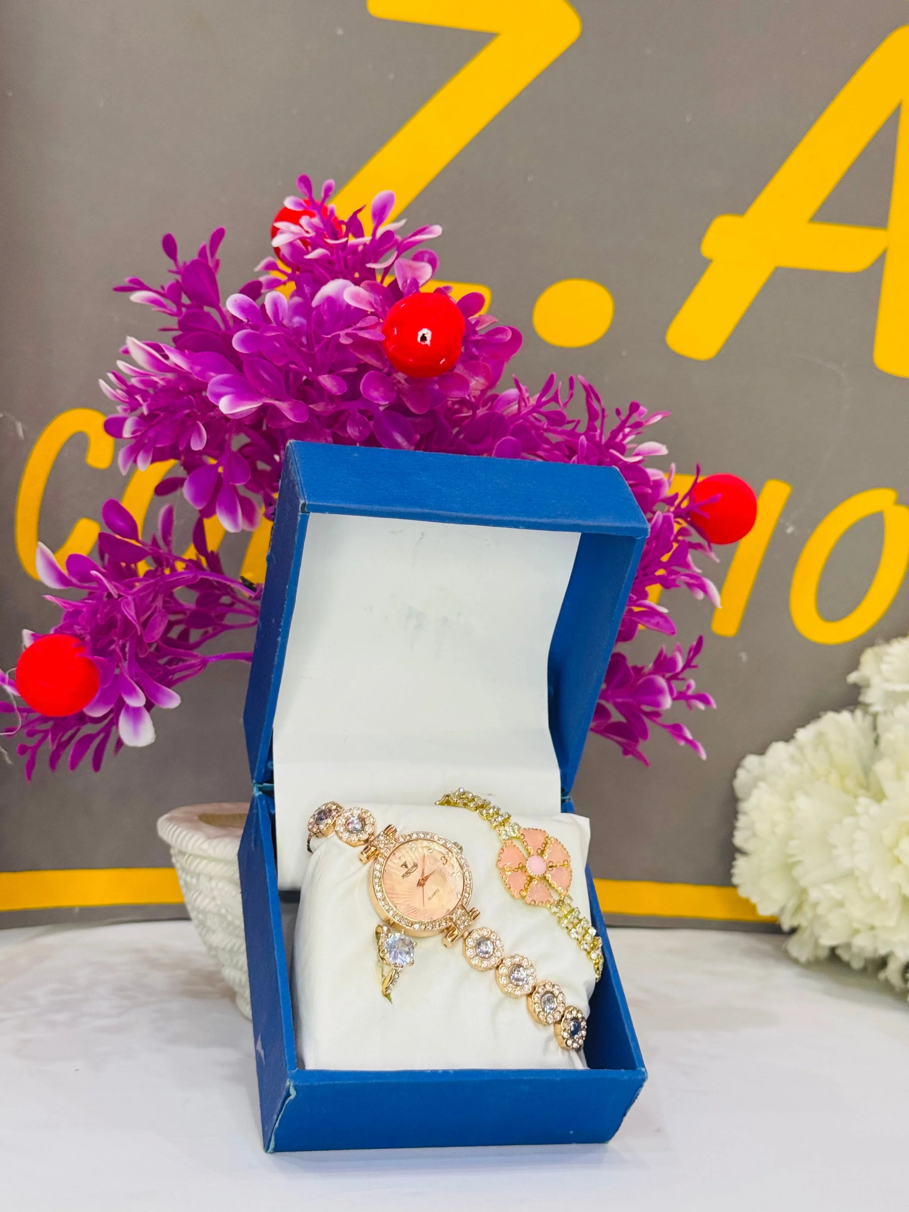 Girls Watch Bracelet & Ring